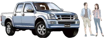 Première génération du D-Max, lancée en 2002.