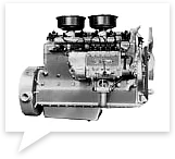 Moteurs historiques DA6 et DA4. Archives Isuzu Industrial Engines.